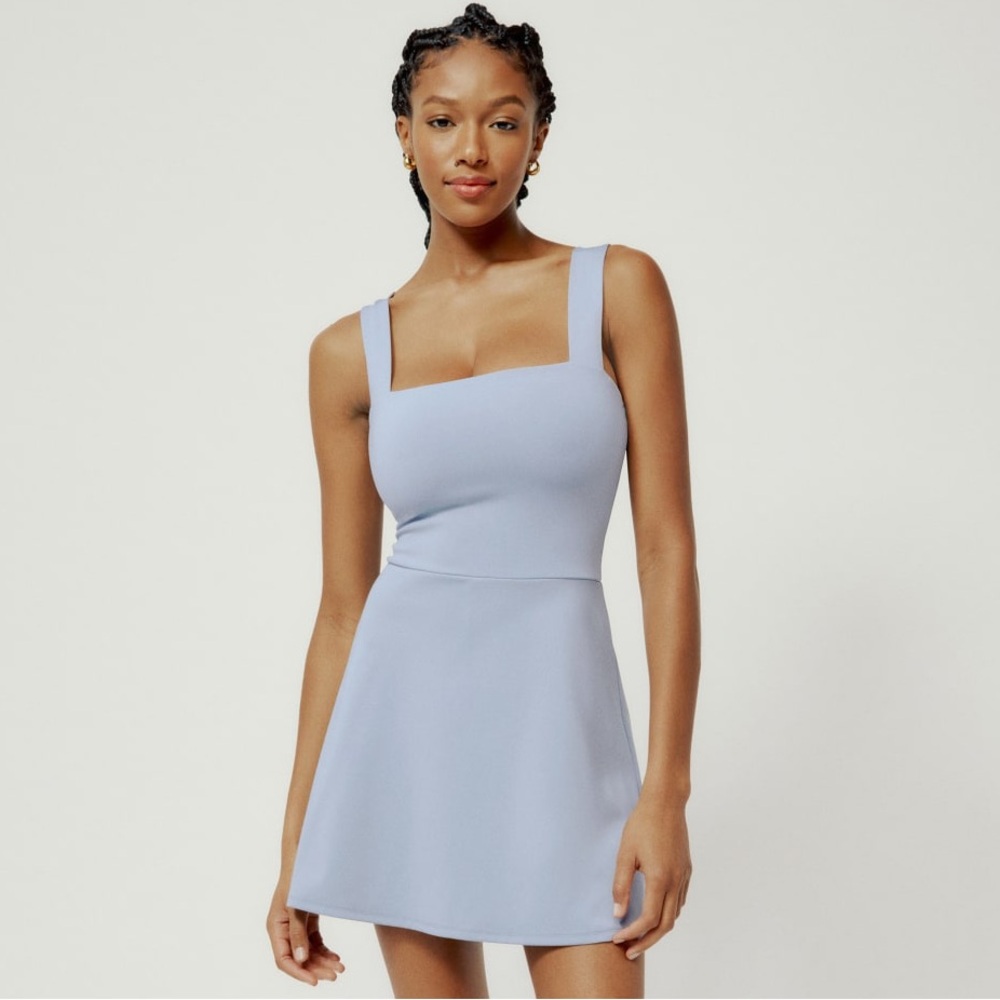 Reformation Farrah Ecomove Active Dress in Sky Blue